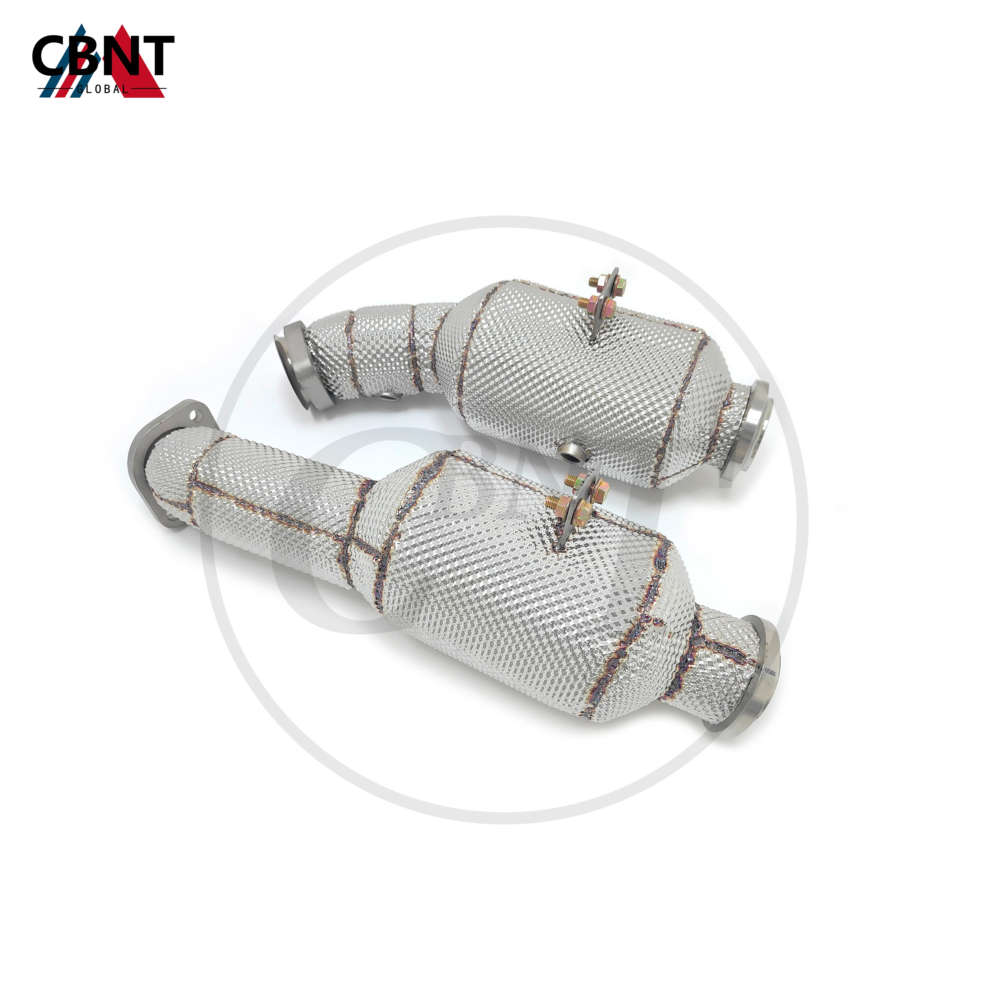 

CBNT for Mercedes Benz E43 C43 GLC43 GLE43 (Right Hand Drive) Exhaust Headers Pipe with Heat Shield Catted/Catless Downpipe