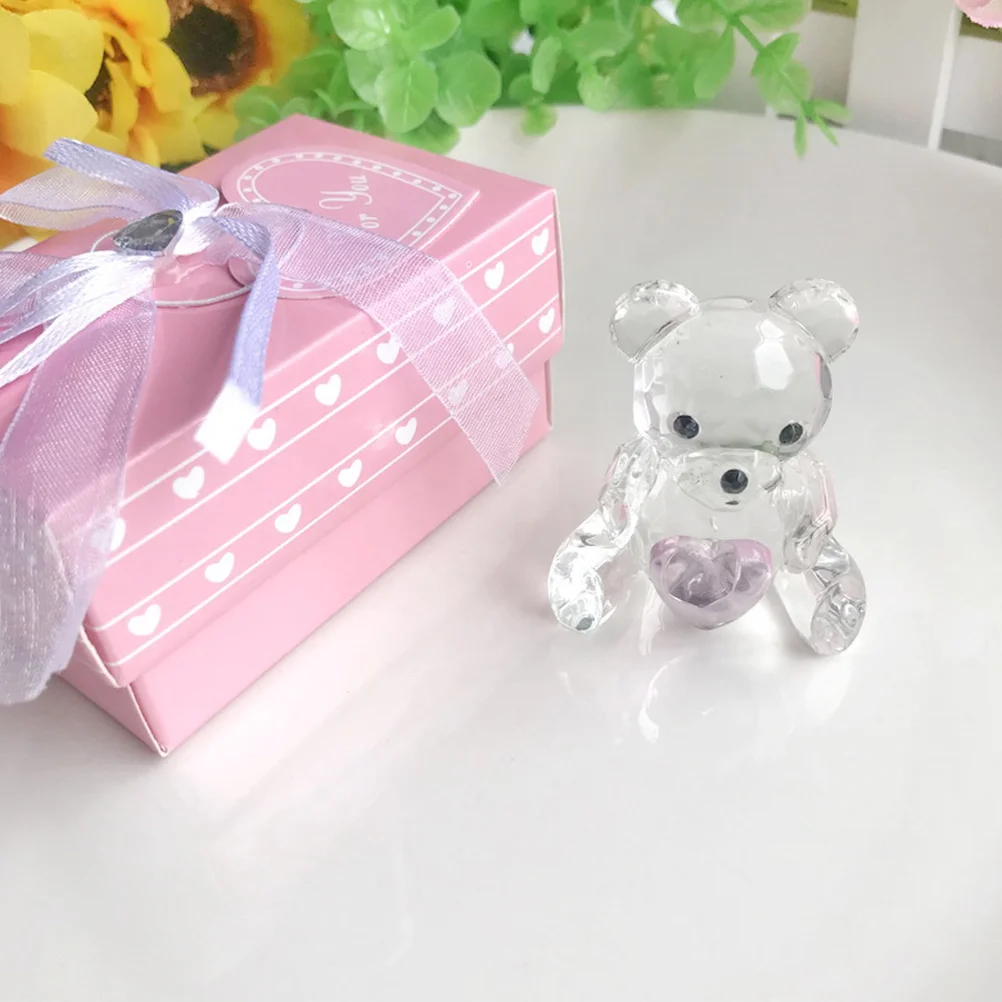 

Dining Table Centerpieces Crystal Bear Gifts for Stocking Stuffers Desktop Ornament