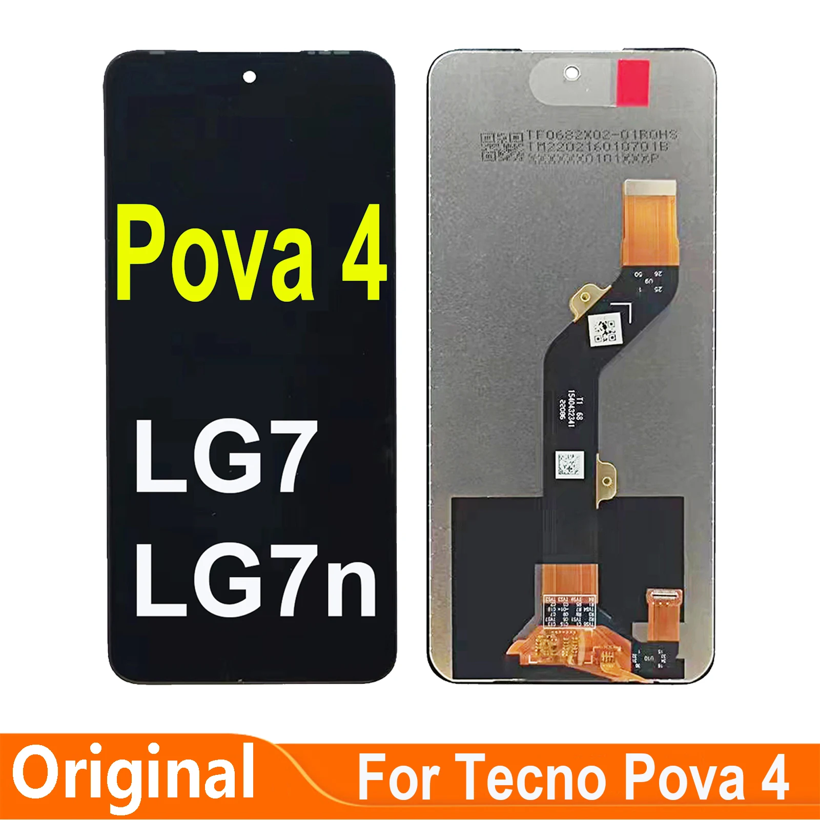 

Original 6.82'' For Tecno Pova 4 Pova4 LG7 LG7n LCD Display Touch Screen Digitizer Assembly Repair Parts