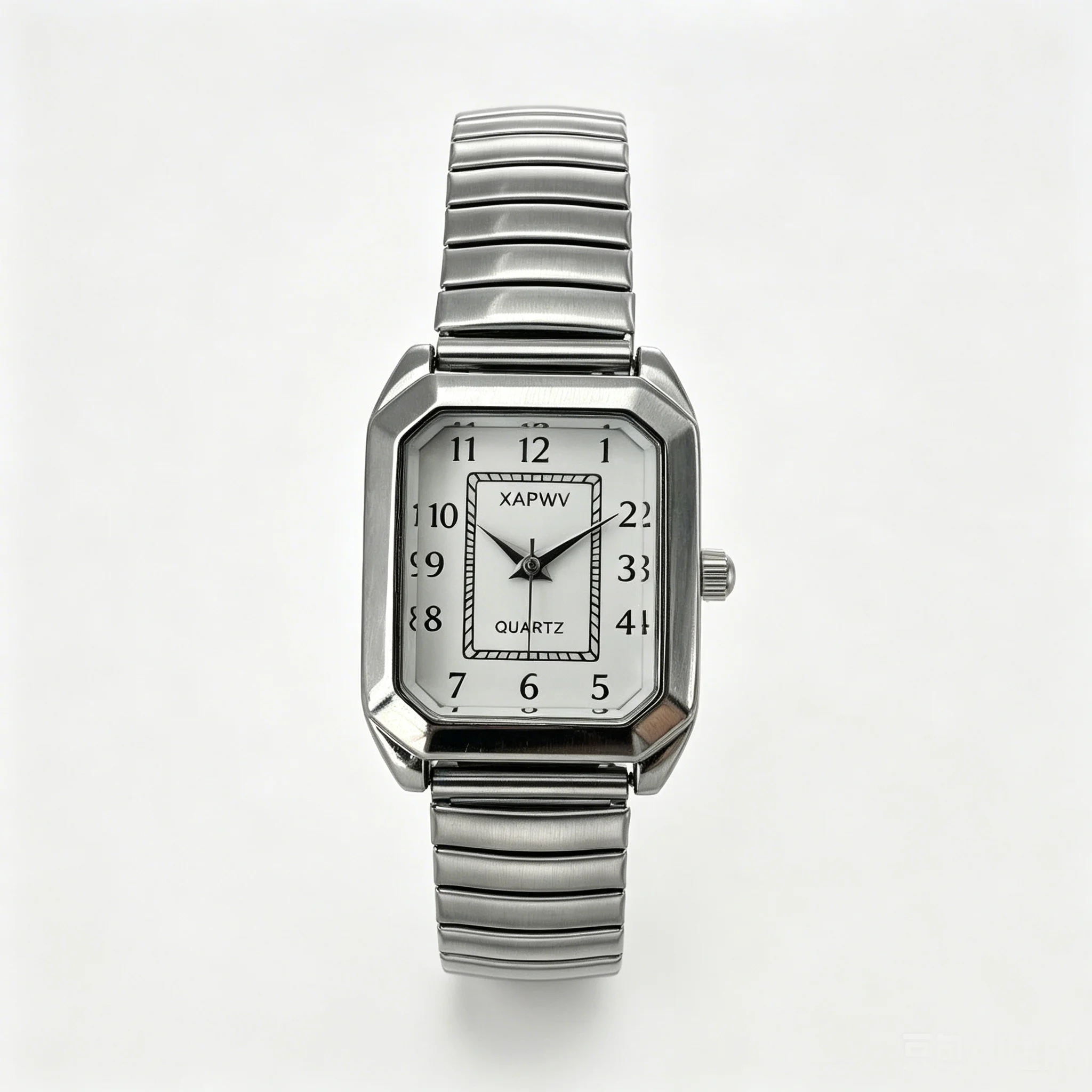Elegant Rectangular Women's Quartz Watch with Fashionable Design and Arabic Numeral Markers