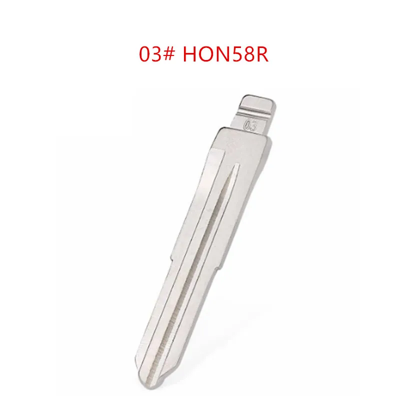 

10pcs 03# HON58R HON58RFH right side Metal Uncut Blank Flip Remote Key Blade For HOnda for keydiy KD xhorse VVDI JMD