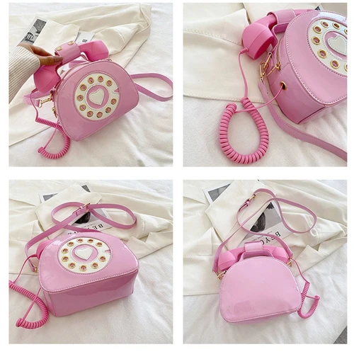 세련 된 여성 전화 모양의 Crossbody PU 가죽 어깨 가방 여성 캐주얼 핸드백 쇼핑 거리 학교 Satchel 올려 놓 지갑 4