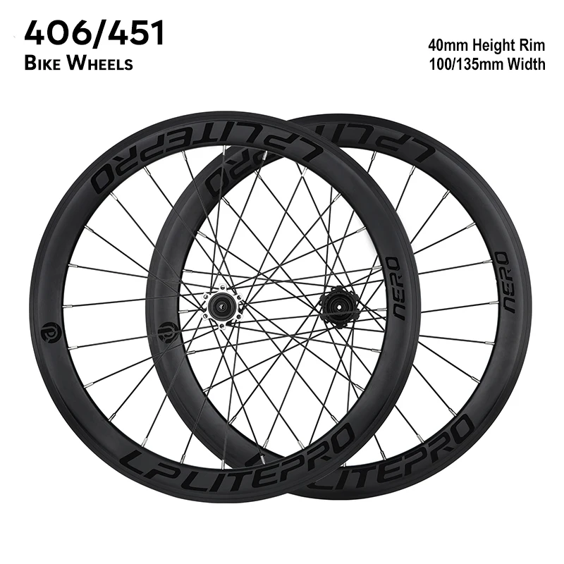 20InchSmallFoldingBicycleWheelsets24HQRQuickReleaseAERO
