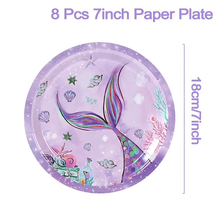 8pcs 7inch plates