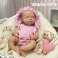 2 Sets Clothes & Washable Pascale Whole Body Silicone Bebe Reborn Girl With Open Mouth Soft Touch Newborn Silicone Girl Doll 2