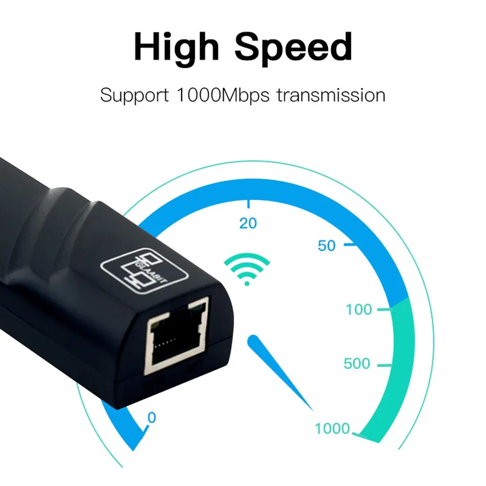 ethernet adapter FENVI 1000Mbps USB3.0 To Rj45 Network Adapter RTL8153 Lan Ethernet Adapter 100/1000Mbps Network Card Macbook Laptop Win10/11