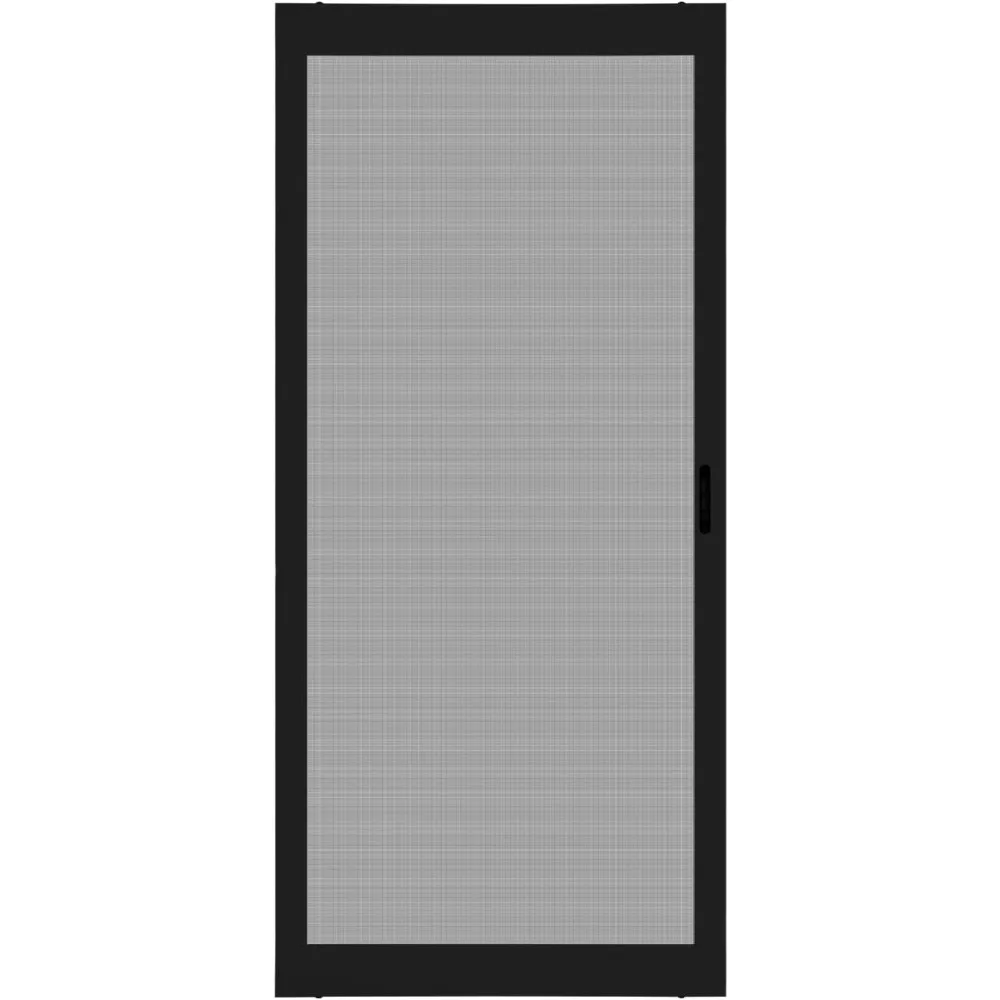 k.d. heavy duty aluminum sliding patio screen door kit - 2.5" frame insect proof for patio backyard kitchen and bedroom (black,