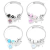 New Trendy Rhinestones Dragonfly Crystal Beaded Pendant Bracelet Stainless Steel 4 Colors Closure Bangles Women Bracelet Jewelry 1