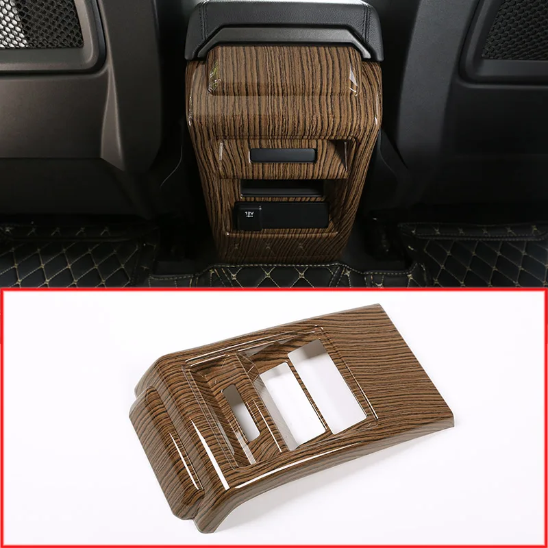 Sands Wood Grain Plastica Abs Posteriore Aria Condizionata Vent Frame Trim Per Land Rover Discovery Sport 2015-2018 Accessori Auto