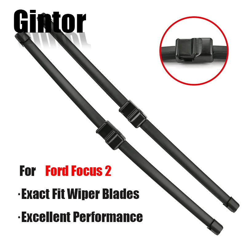 

Gintor AUTO Car Wiper Front Rear Wiper Blades Set For Ford Focus 2 2005-2011 Windshield Windscreen Front Rear Window 26"+17"