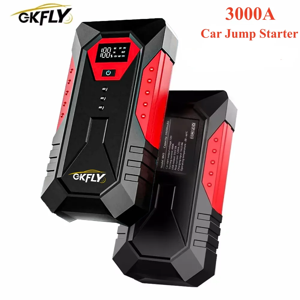 Car Jump Starter Jump Starter 3000A 4000A Portable Car Jump Starter 59.2Wh Power Bank Car Booster Charger 12V Starting Device Petrol Diesel Booster