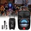 3000 Watts Wireless Portable Party Bluetooth Speaker With Microphone & Remote 8" Subwoofer High Quality Big Sound
