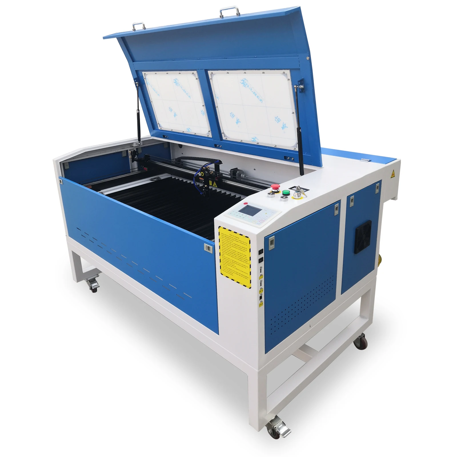 

80W 60x100 cm co2 laser engraving machine with a rotary for cylinder things engraving