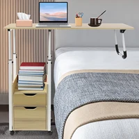 Overbed Table with Wheels, Movable Bedside Lift Table, Height Adjustable Laptop Desk