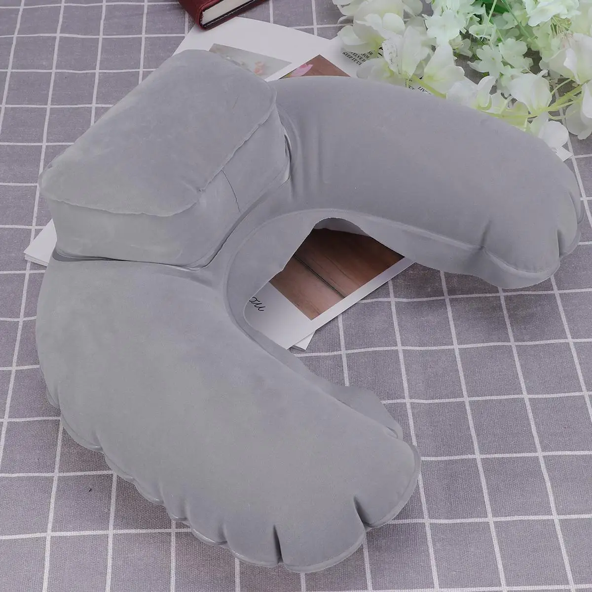 Car Pillow for Sleeping Blow up Plane Travel Size Airplane Neck Support Inflatable Hiking Outdoor Pillows 5