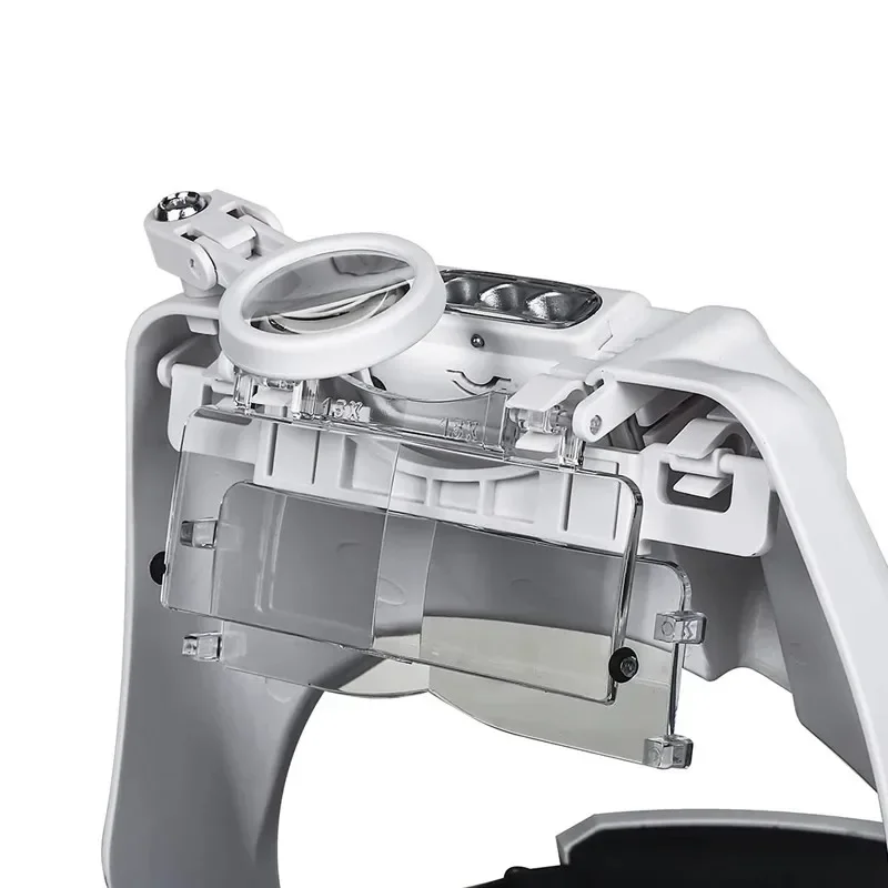 Magnifying Glass Hands-Free Illuminated 1.5x-8x Magnification USB Rechargeable For Solder Repair Watchmaking Maintenance