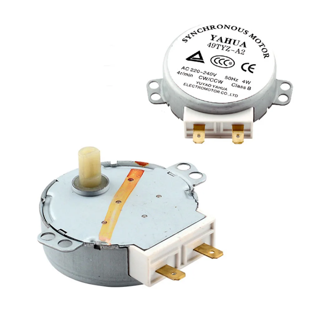 Microwave Oven Synchronous Motor Turntable Backup Motor Compatible With AC 220-240V Models 5-6 Rpm 4W 49TVZ-A2 50/60Hz