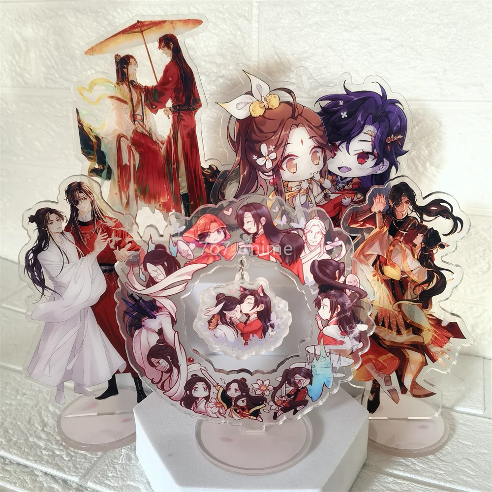 Anime Heavenly God blesses the people Stand Model CartoonTian Guan Ci Fu Xie Lian Hua Cheng Acrylic Desk Decor Fans Gifts New