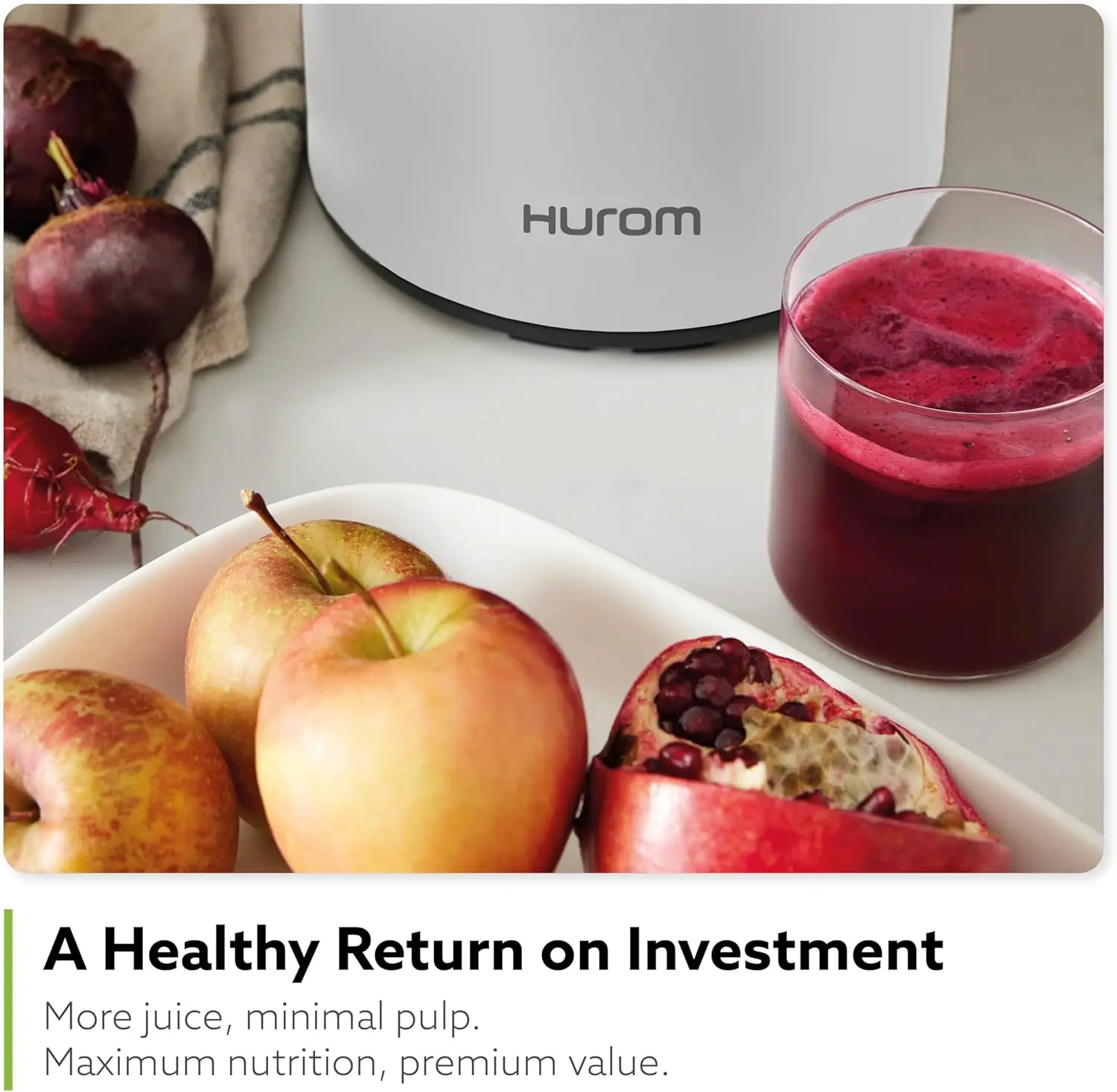 H400 Easy Clean Slow Juicer, Matte Black Hands Free  Hopper Fits Whole Produce  Quiet Motor | Scrub Free Cleaning | BP 3