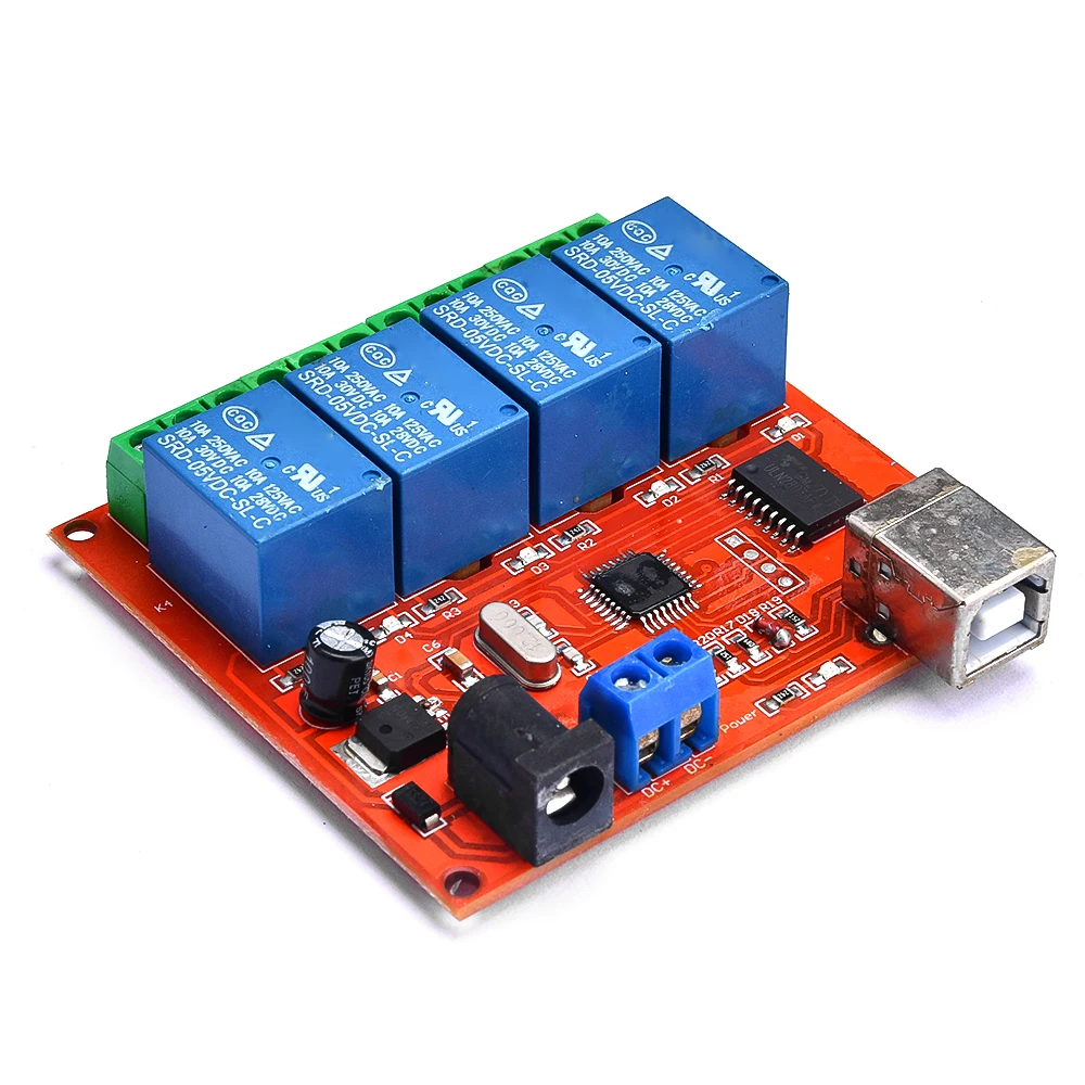 

2/4/8CH 5/12V USB Relay Control Switch Programmable Computer Control For Smart Home PC Intelligent Controller