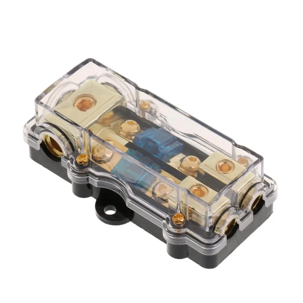 Power Distribution Block Fuse Holder Fuse Box Holder Car Audio Fuse Holder Distribution Block 3 In 2 Out Circuit Protector Fused Distribution Block for protecting car's audio system