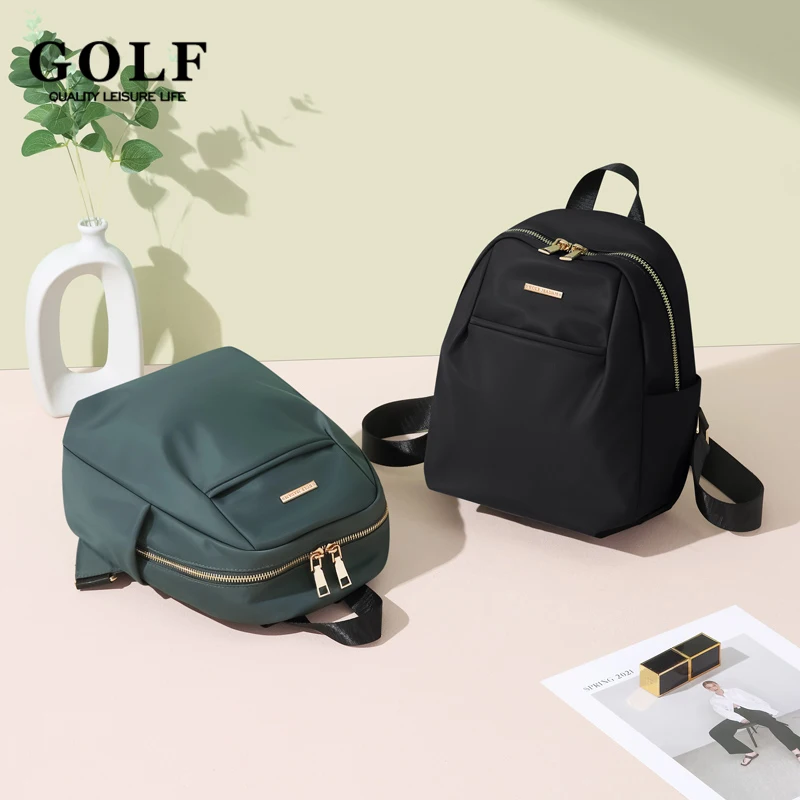 GOLF Green Backpack Small Women Black Backpack Bags Simple Elegant Oxford Back Pack Fashion Shoulder Bags Cheap Woman Bag Deals 3