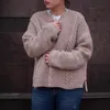 Women's Round Neck Sweater Casual Fashion Personality Back Funny Face Pattern Irregular Hem Autumn and Winter New Style 2
