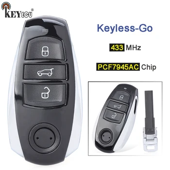 Keyforkess 434MHz PCF7945AC Chip 3 pulsanti Keyless-Go Smart Card telecomando di prossimità per Volkswagen Touareg 2010-2018