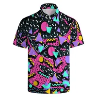 Offre spéciale impression 3d 80s 90s Polo de Golf été rétro chemise à revers rue ample à manches courtes hauts hommes bouton t-shirts 3