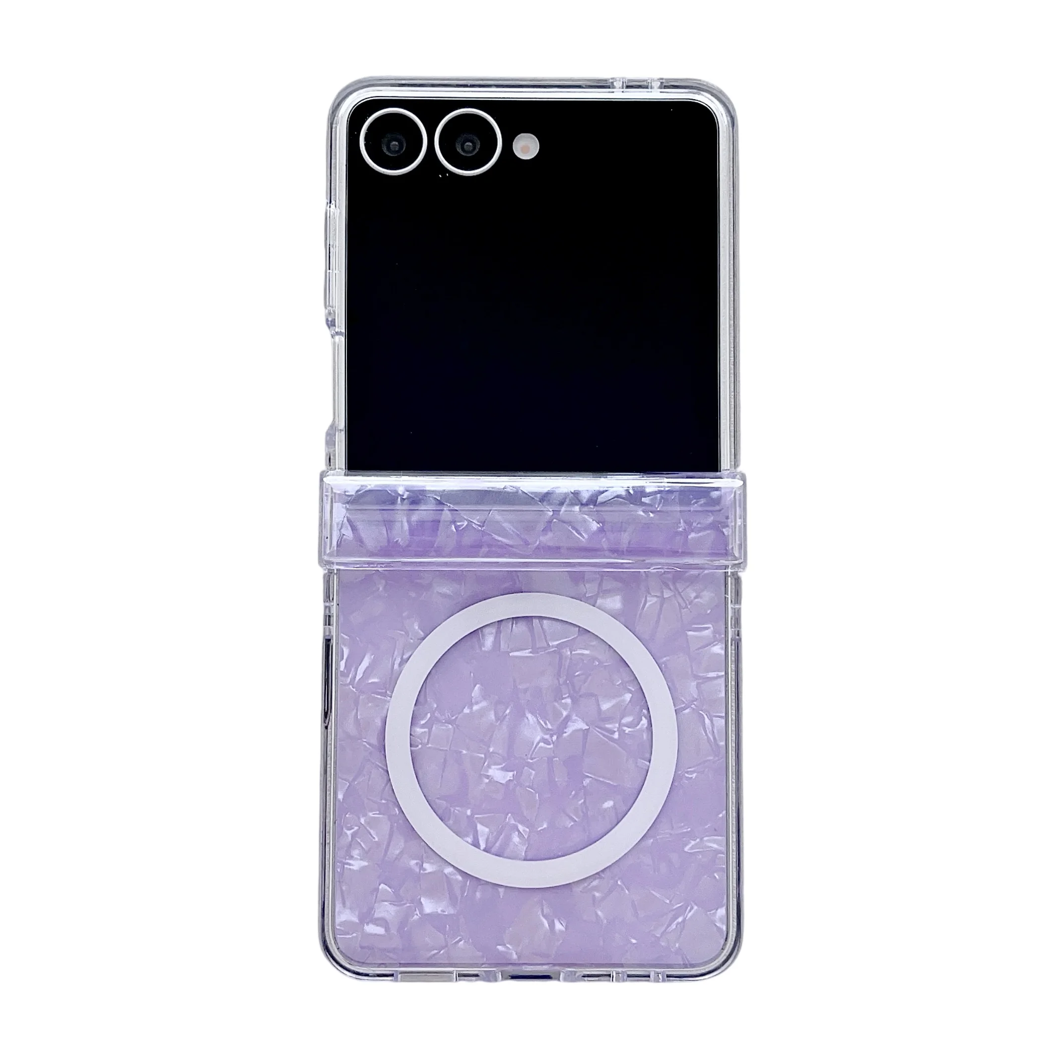 Luxury Shell Pattern Magnetic Phone Case with Bracket and Shockproof Protection