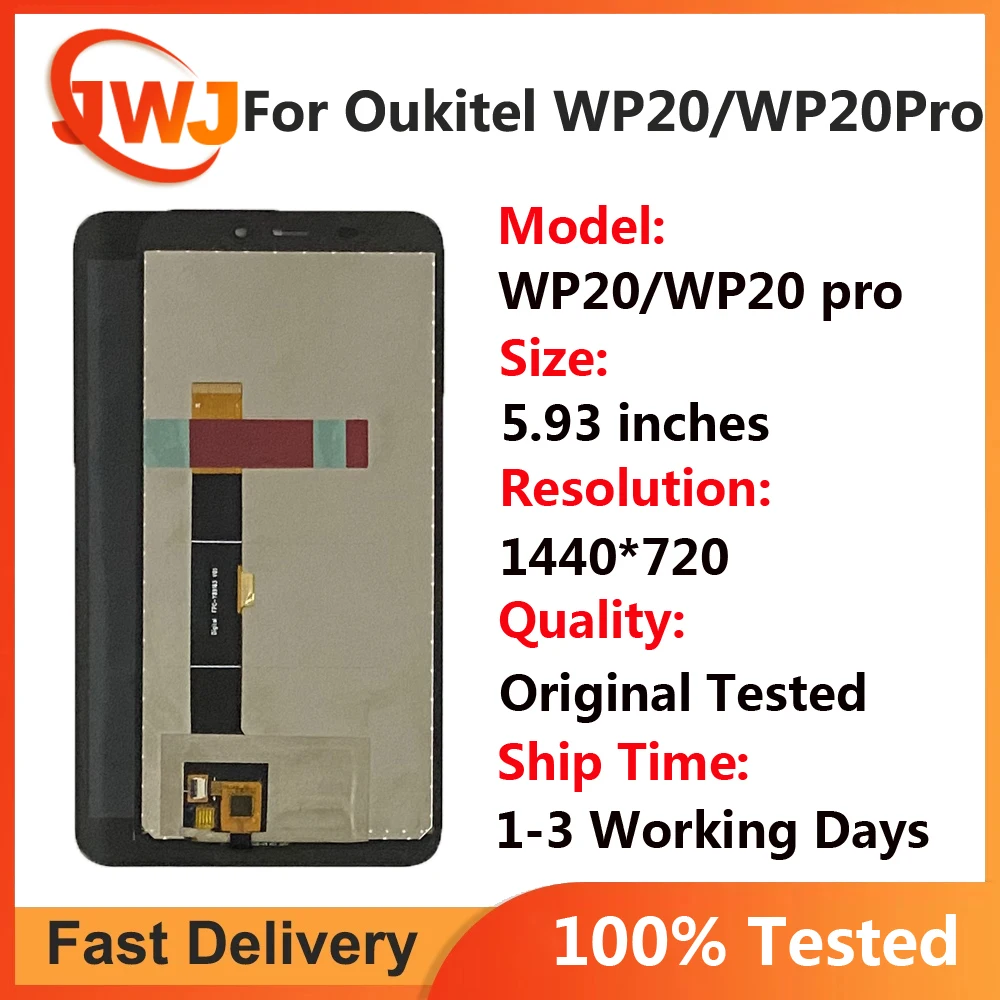 

For Original OUKITEL WP20 LCD Display Touch Screen Digitizer Assembly Replacement 5.93 inch For OUKITEL WP20 PRO LCD Sensor