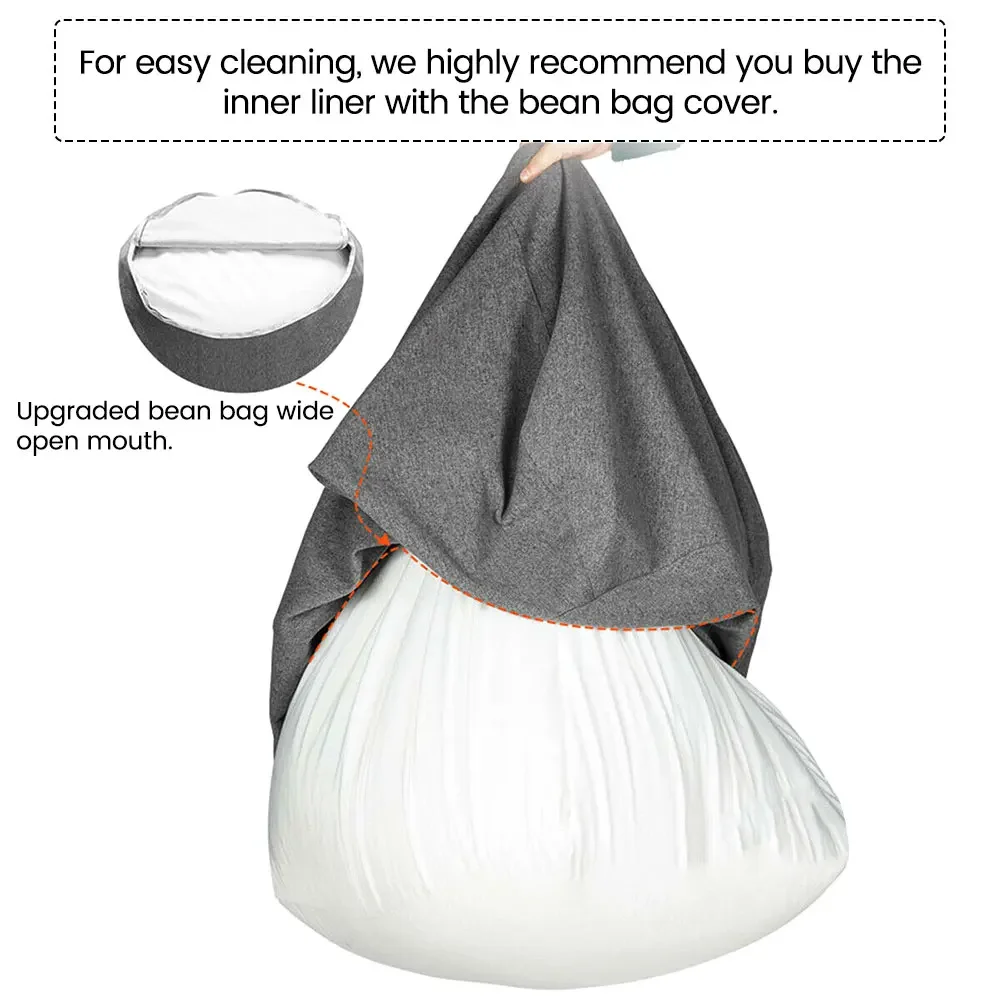 OTAUTAU 1/2pc Sofas Cover Without Filler Removable Lazy Sofa Inner Liner Washable Replacement Bean Bag Insert Pouf Beanbag 3