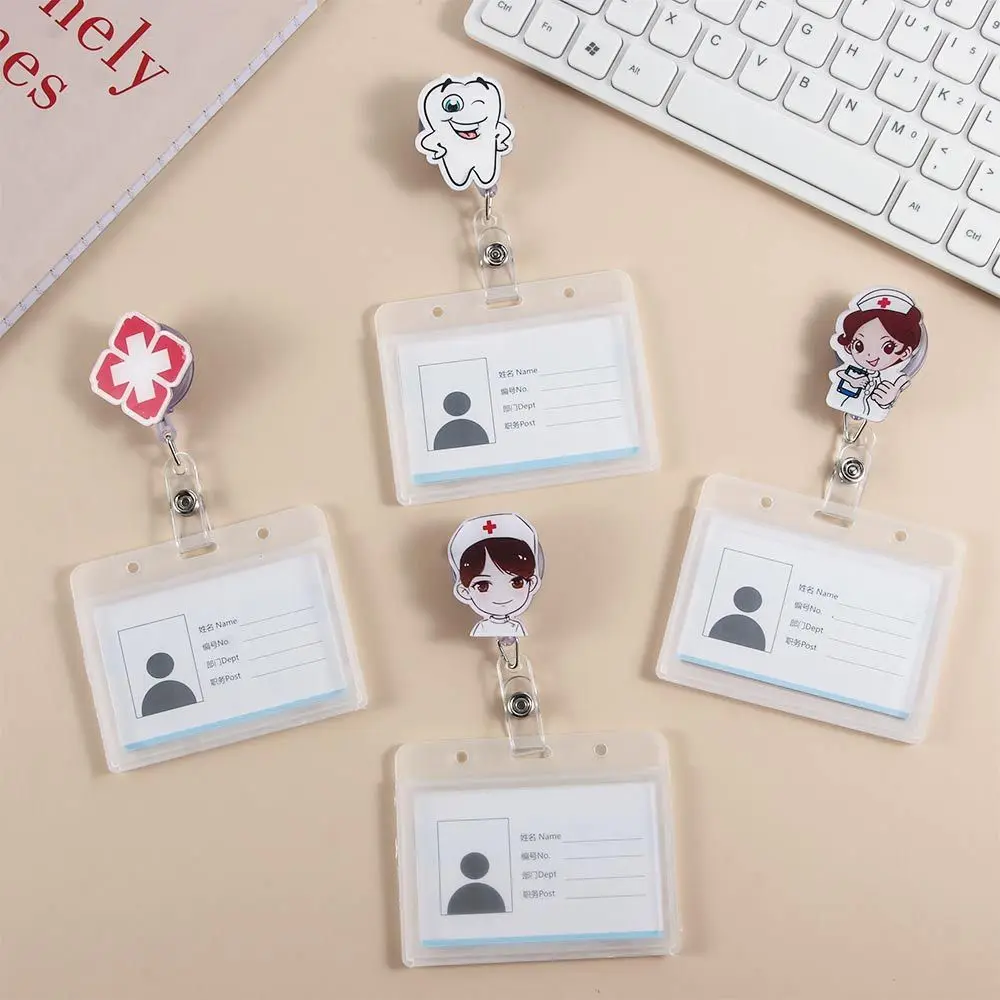 

Badge Holder Clip ID Card Aluminum Business Card Retractable Badge Nurse Doctor ID Badge Holder Name Card Holder
