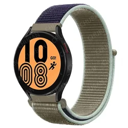 Nylon Sport Loop Bracelet, 22mm/20mm Strap, Universal Smartwatch Band for 22mm watch band (46 Khaki)