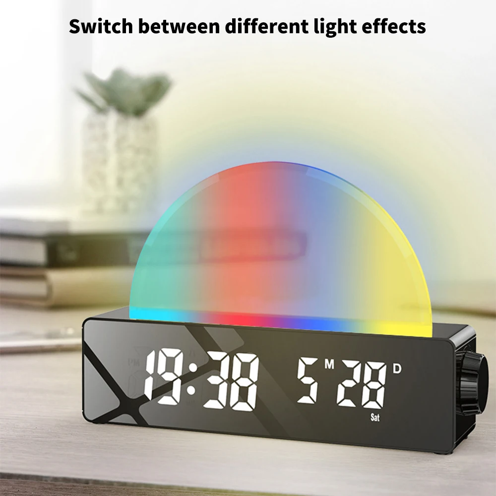 Reloj despertador de LED regulable, dispositivo con pantalla