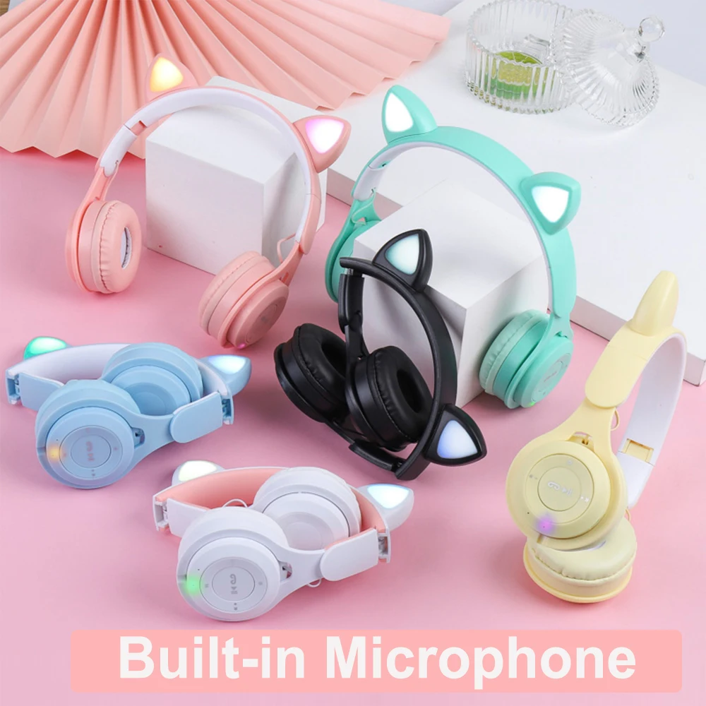 1pc Casque Pour Enfants Avec Microphone Casque Sur L'oreille