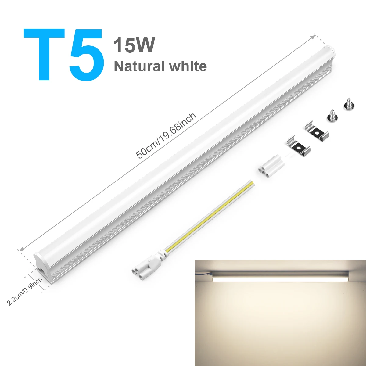 ตัวเลือกสินค้า หลอดไฟ LED อลูมิเนียม T5 T8 50 ซม. 15-25 วัตต์