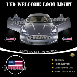 Car Door Step Courtesy Welcome Light Projector Laser American USA Flag GOBO Logo Light Ghost Shadow Puddle Emblem LED Spotlight
