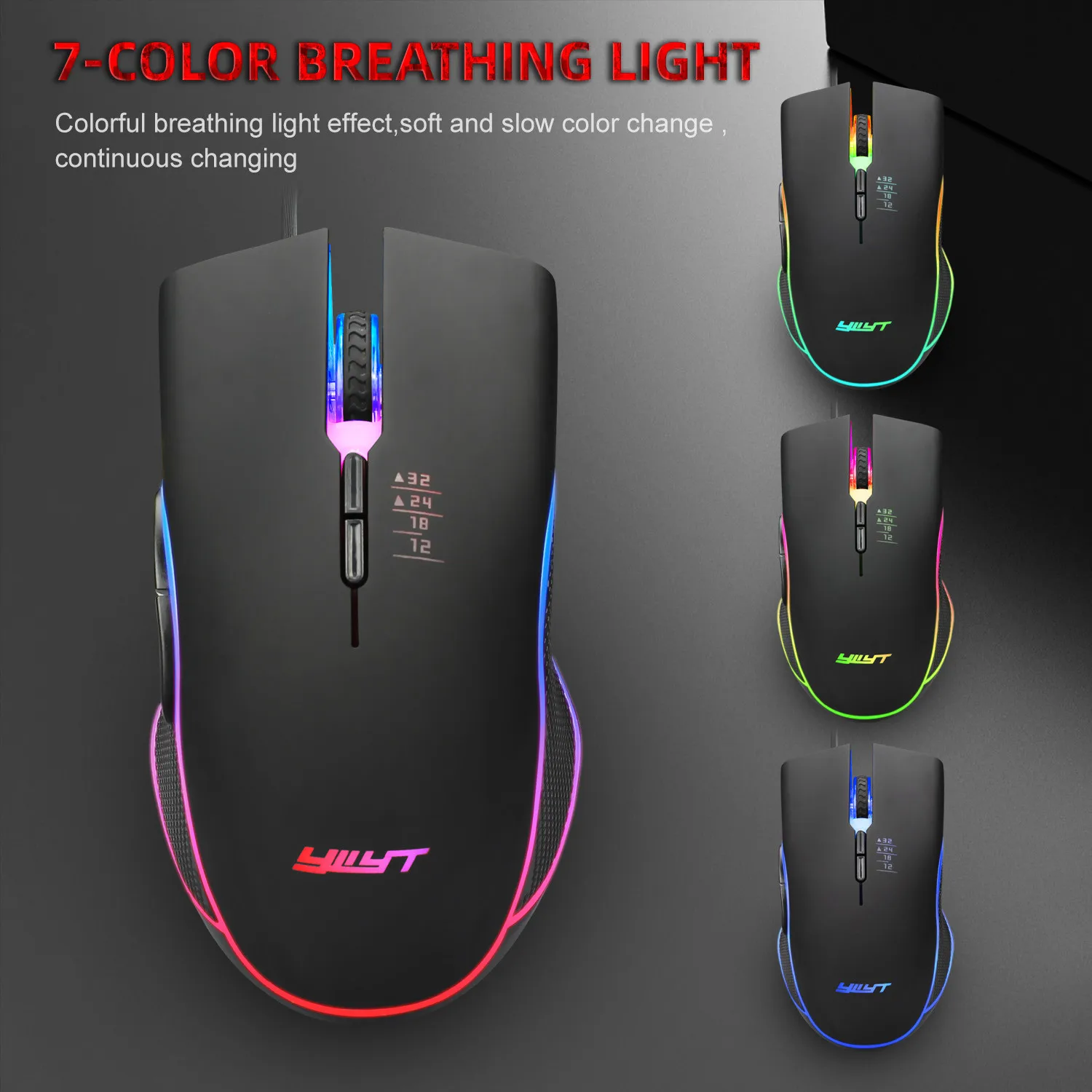 top wireless mouse Ouhaobin Rgb Lighting Define The Game Usb Wired 3200dpi Adjustable Gaming Mouse Mice Мышка Беспроводная Мышка Игровая wired gaming mouse