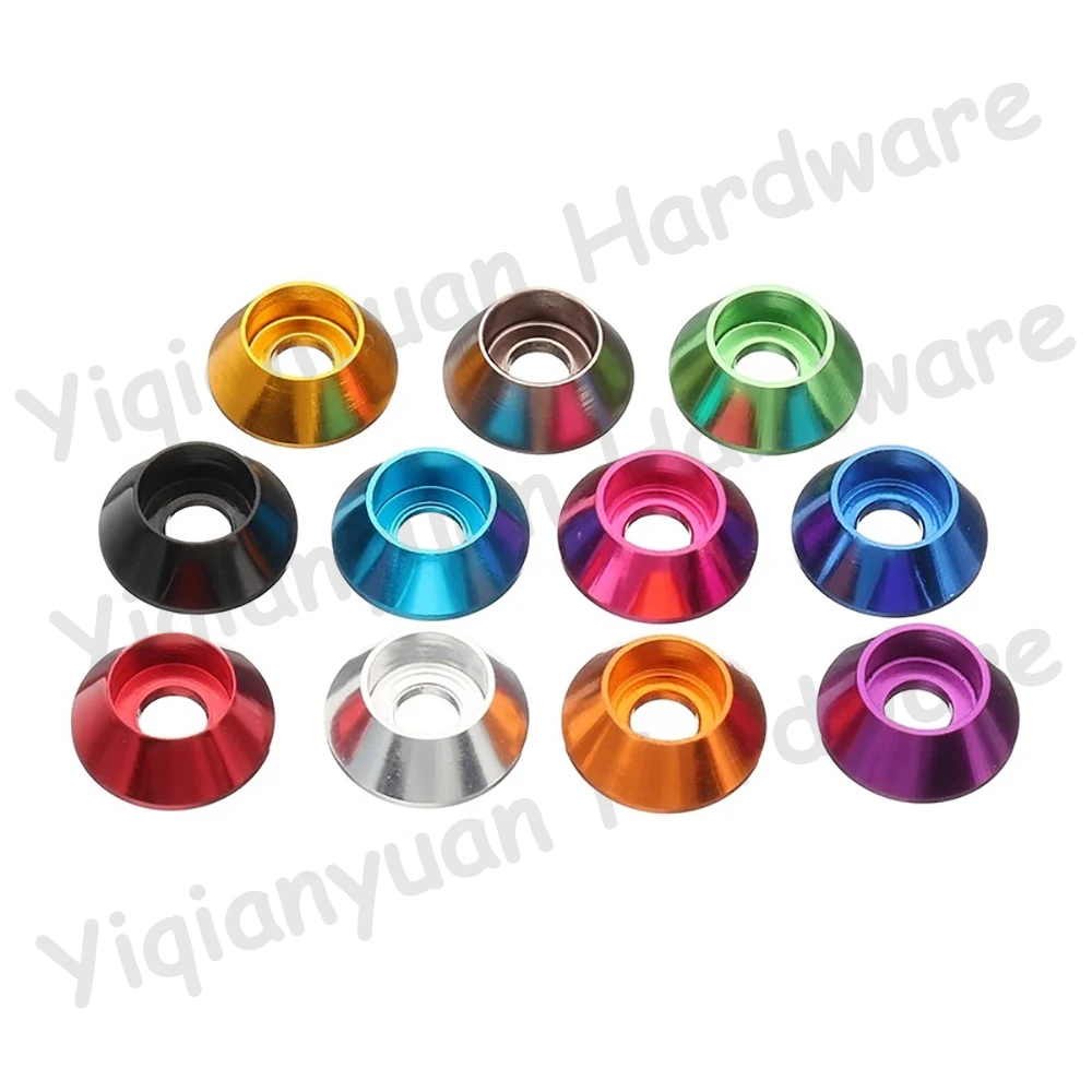 Yiqianyuan Aluminum Washers Washer Gasket Set Washer Gasket For Cap Head Screw Gasket Washer Multicolor RC Car Accessories M2 M2.5 M3 M4 M5 M6 M8 M10
