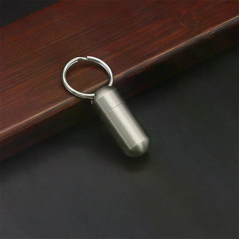 Compact Waterproof Stainless Steel Outdoor Survival Pill Container