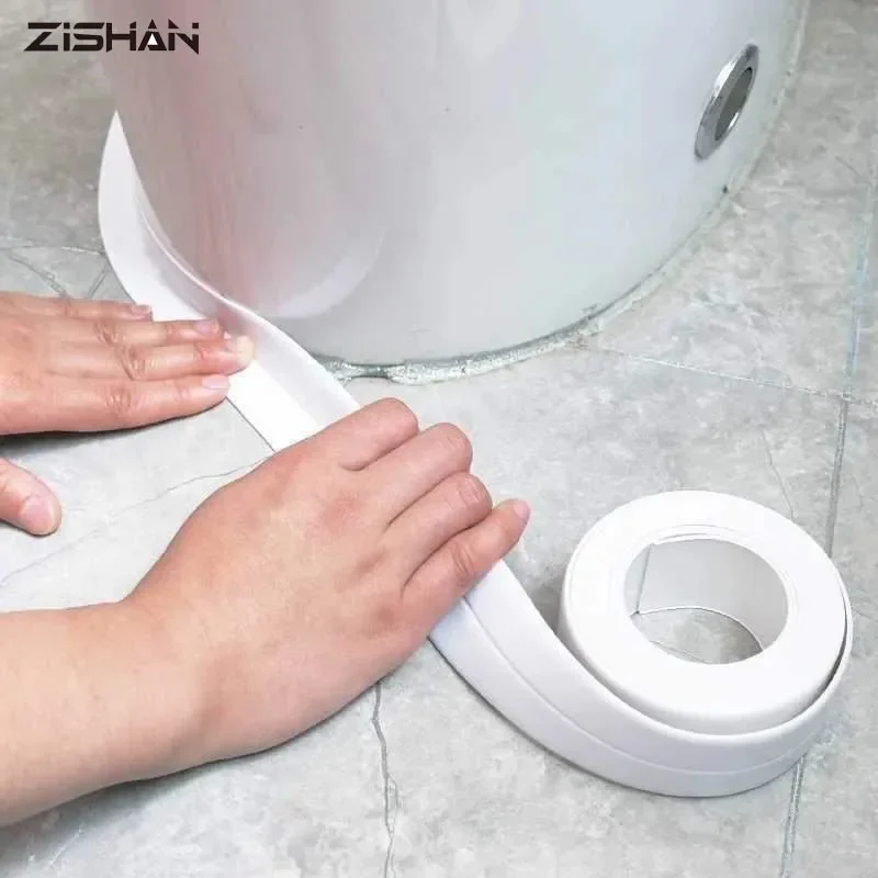 Shower Bath Sealing Tape Strips PVC Self Adhesive Waterproof Wall Sticker for Bathroom Kitchen Seal Caulk Strip Sink Mold Proof wall stickers,self adhesive stickers,waterproof tape,waterproof wall tape