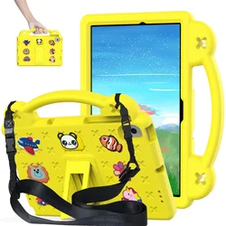 Colorful EVA Foam Kids Tablet Case with Built-in Handle and Stand for Tab A7 10.4inch (Yellow bear-Belt)