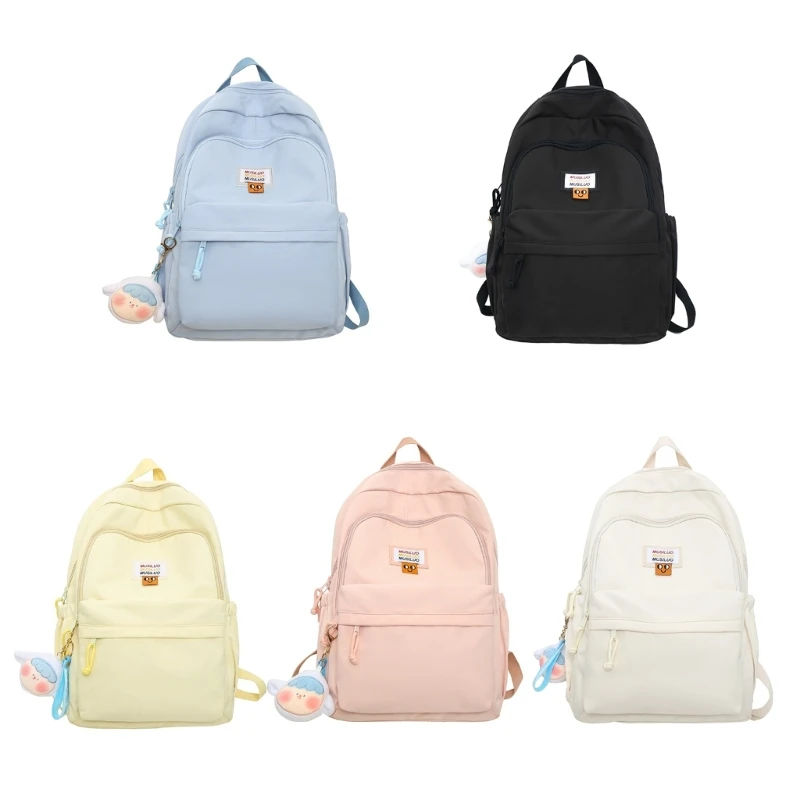 Japanese Korean Nylon Campus Book Bags School Bag Laptop Backpack for Teenagers and University Students