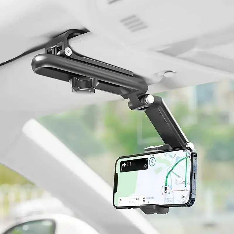 New 1080° Multifunctional Sun Visor Universal 360° Rotating Phone Holder, Suitable for Any Scene Car Holder - Rotatable and Ex