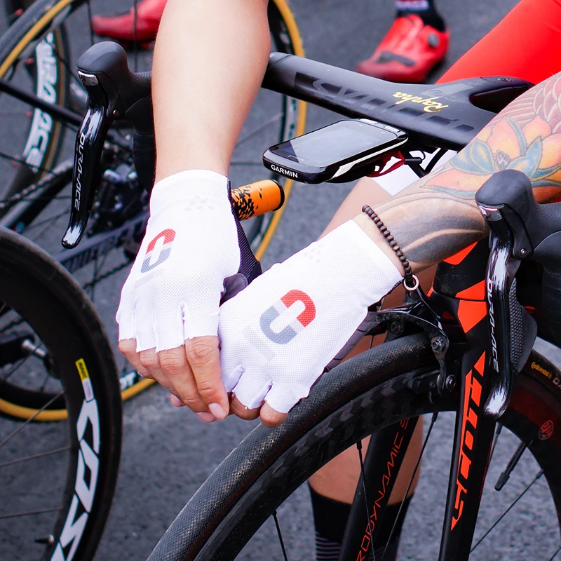 Men Women Breathable Edition Sports Gloves Guantes Ciclismo Pro TT Time Trial Bike Team Gloves Half Finger Cycling Gloves 5