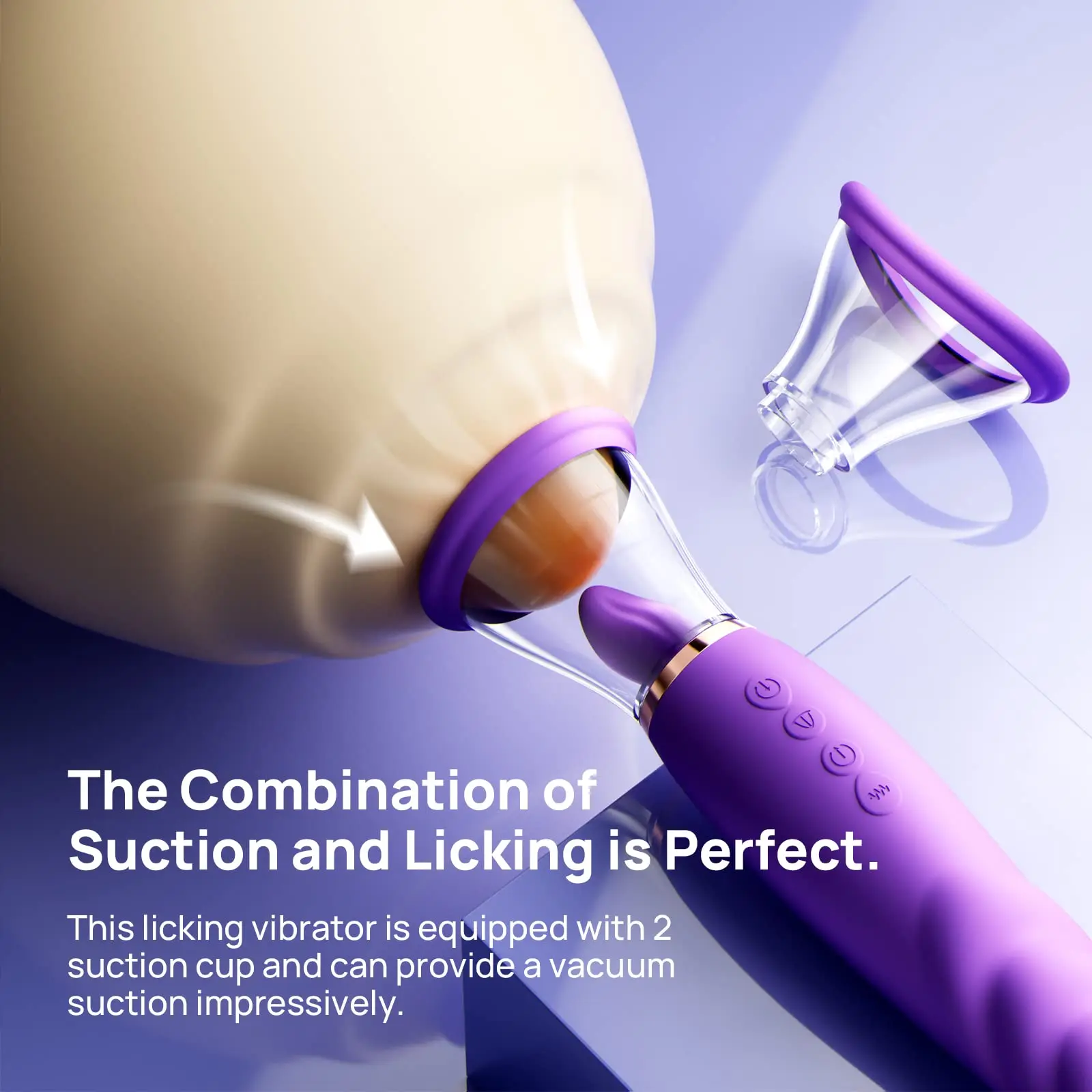 Kstasn Clitoral Licking Sucking Toy G Spot Vibrator-Tongue Vibration Adult Sex Toy, Suitable for Women Use Suction Cup Dildos V