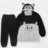 Kigurumi Unicorn Cat Onesie Winter Warm Sleepwear Women Men Pajamas Slipper Couple Pijamas Cartoon Hooded Nightwears Slipper - Image 6