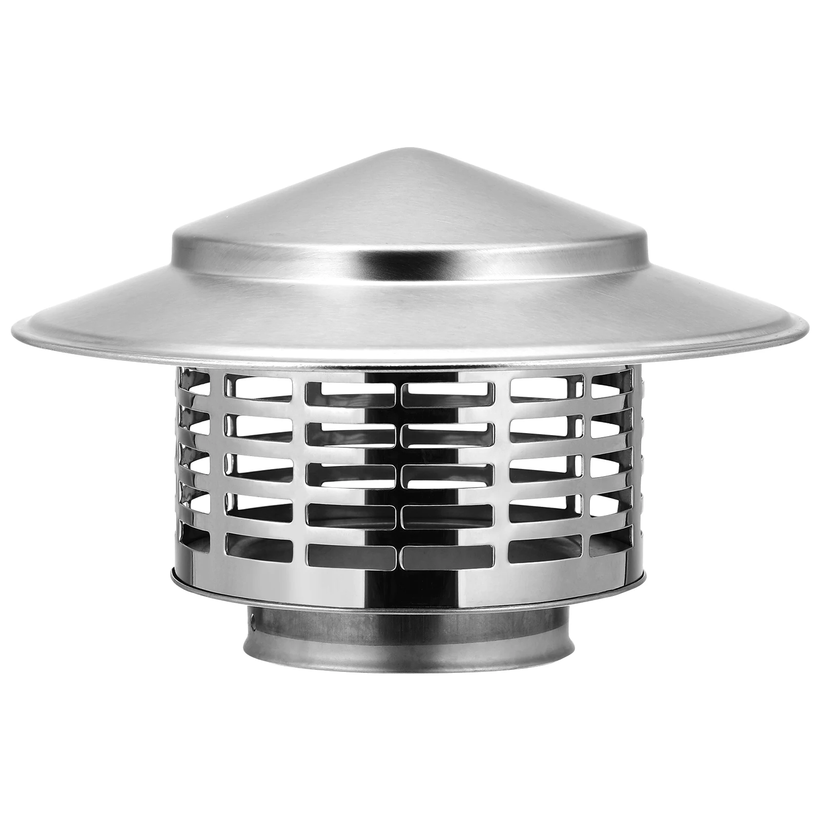 75/110mm Chimney Cap Stainless Steel Roof Chimney Cap Rainproof Stove Exhaust Rain Wall Roof Pipe Exhaust Hood home tool