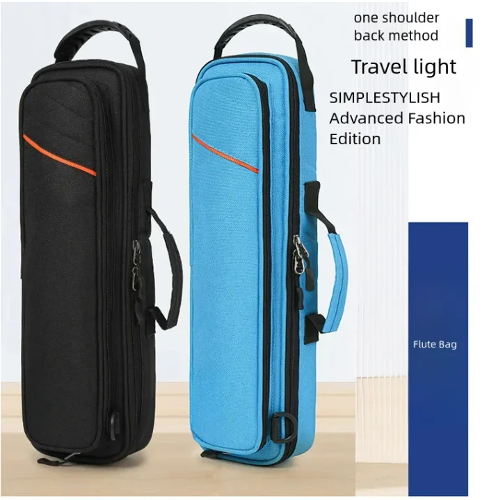 Flute Bag Musical Instrument Case 16/17 Holes Portable Shoulder Bag Saxophone Drumsticks Tool Trumpet Accessories